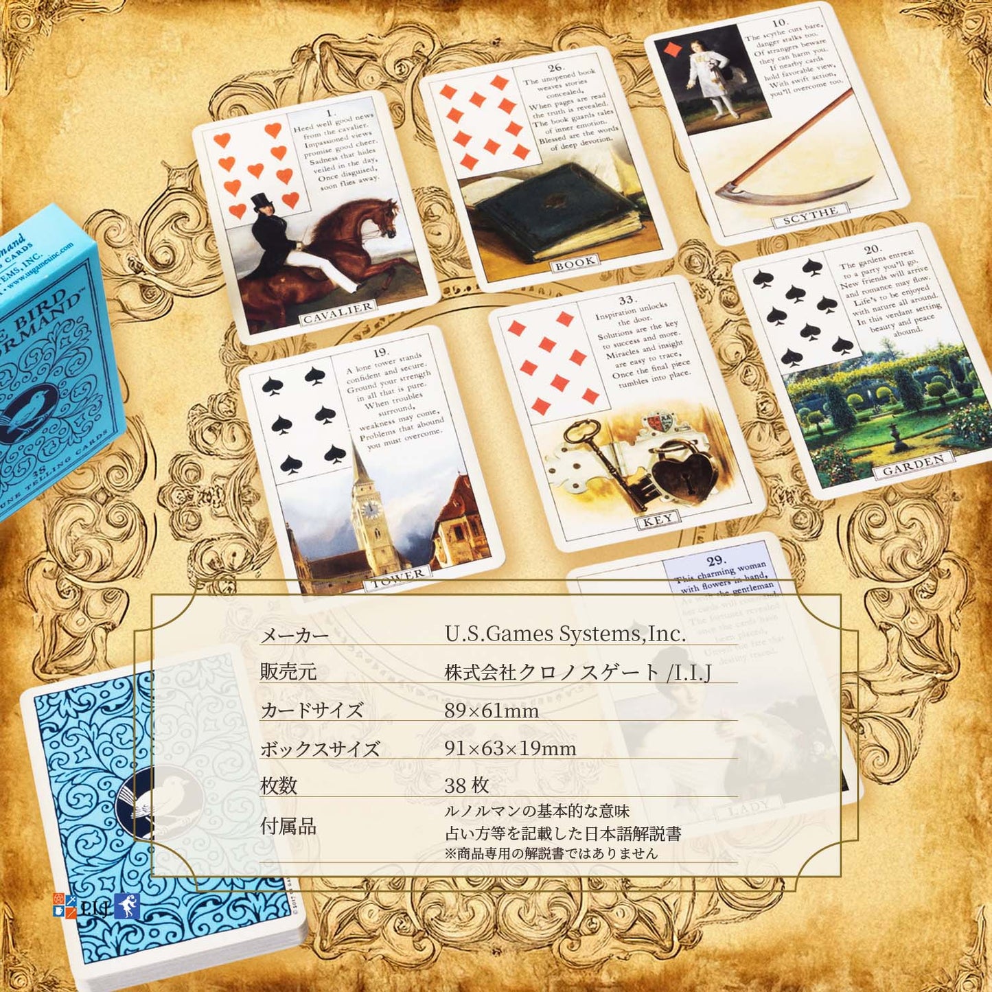 ブルーバード・ルノルマンカード Blue Bird Lenormand