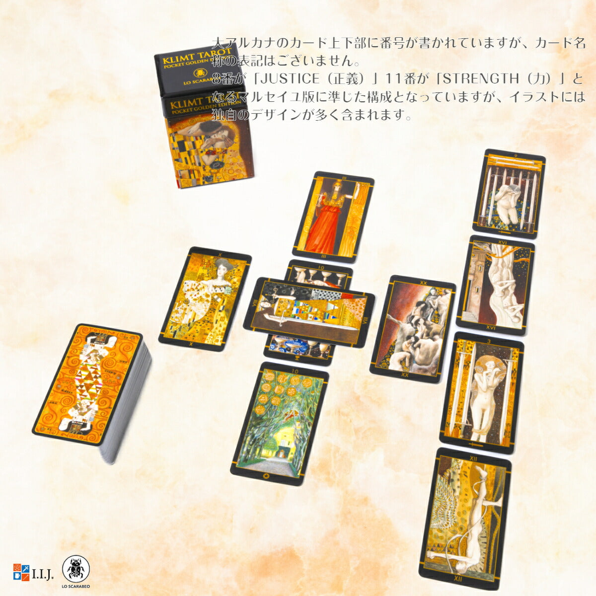 クリムト タロット ゴールデン ミニ エディション KLIMT TAROT POCKET GOLDEN EDITION