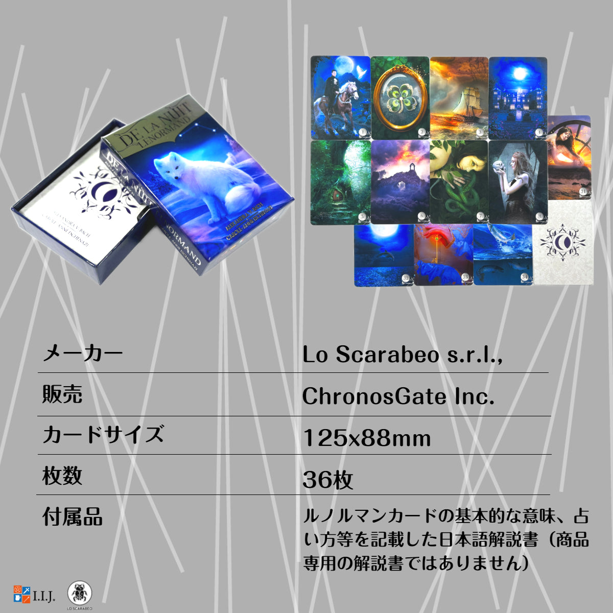 ド・ラ・ニュイ ルノルマン オラクルカード De La Nuit Lenormand