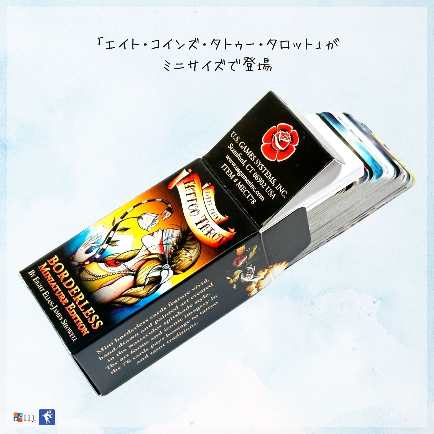 エイト・コインズ・タトゥー・タロット ボーダレス ミニ Eight Coins Tattoo Tarot Borderless Miniature Edition