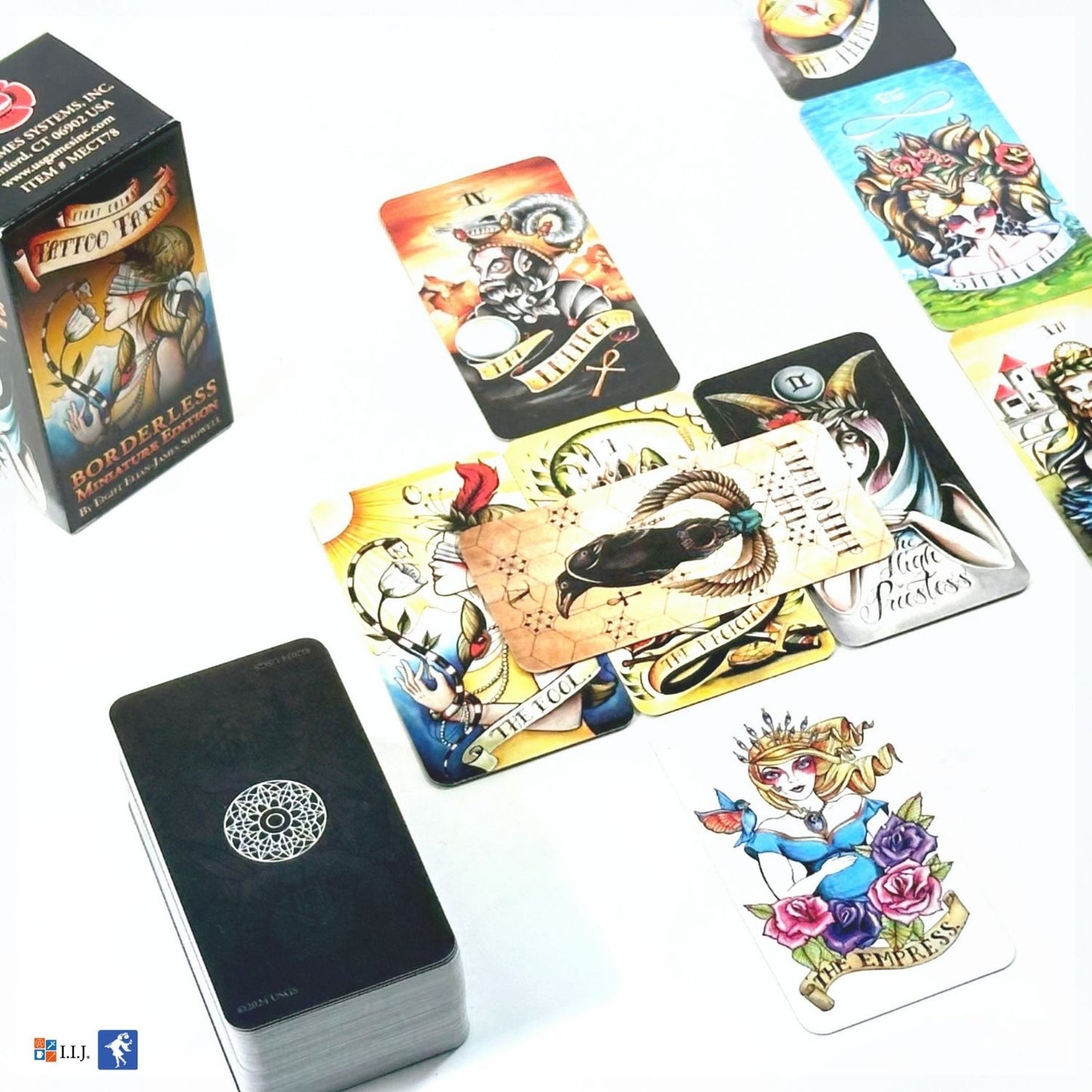エイト・コインズ・タトゥー・タロット ボーダレス ミニ Eight Coins Tattoo Tarot Borderless Miniature Edition