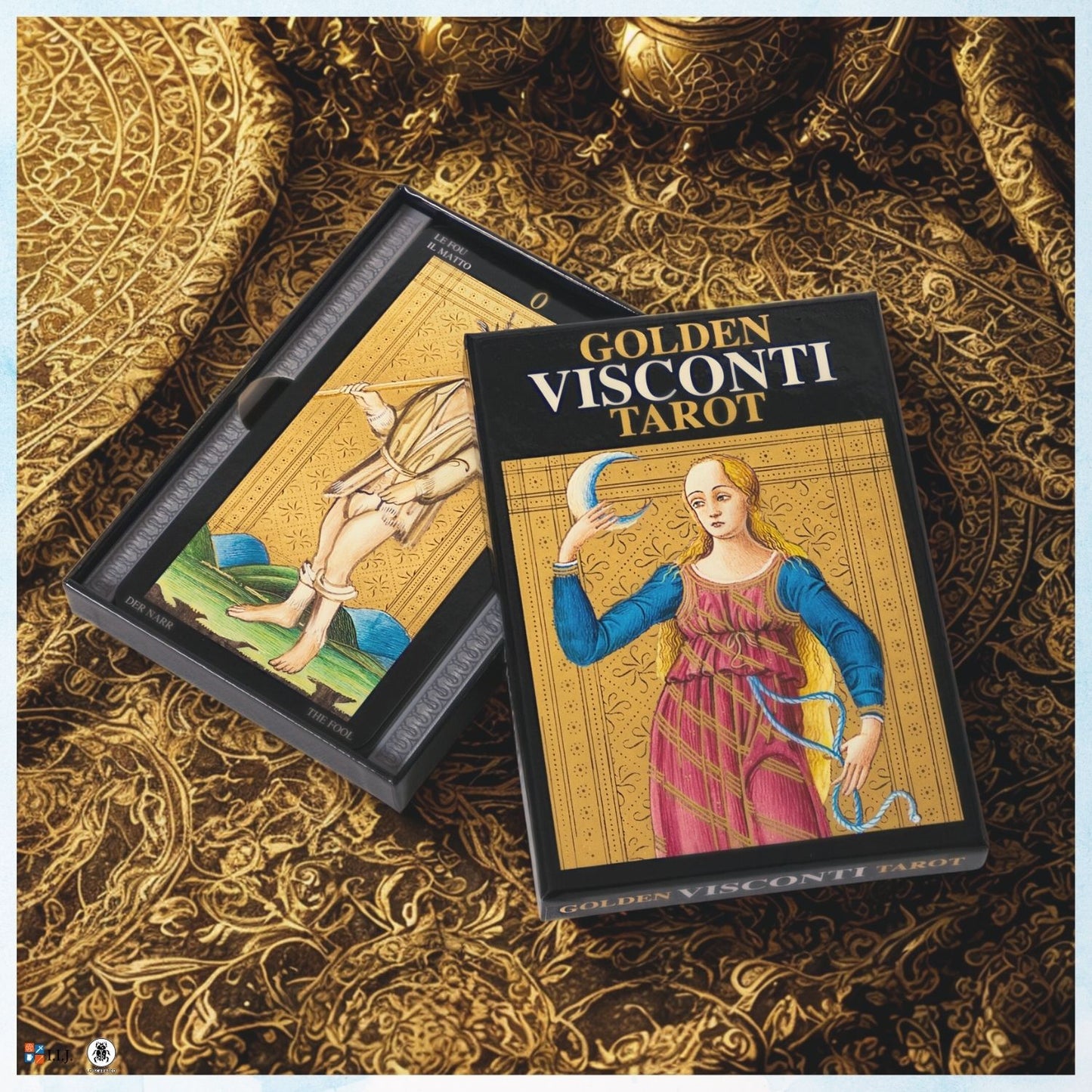ールデン・ビスコンティ・タロット ハードボックス Golden Visconti Tarot