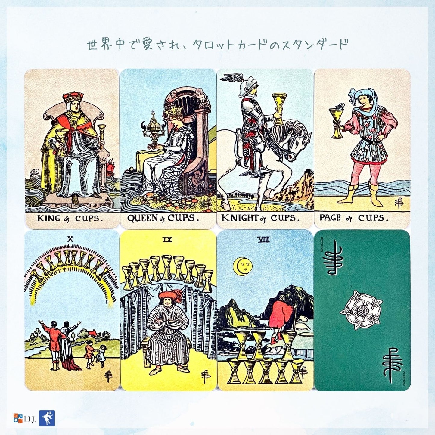 スミス・ウェイト タロット ボーダレス ミニ Smith-Waite Tarot Deck Borderless Miniature Edition