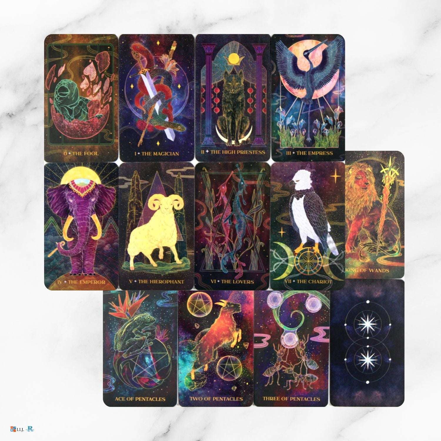 オリエンス・アニマル・タロット・ポケット・エディション 缶入り Oriens Animal Tarot Pocket Tin Edition