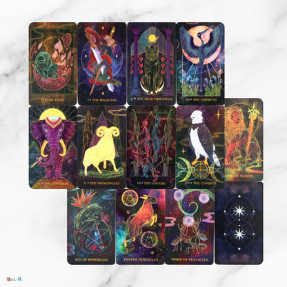 オリエンス・アニマル・タロット・ポケット・エディション 缶入り Oriens Animal Tarot Pocket Tin Edition