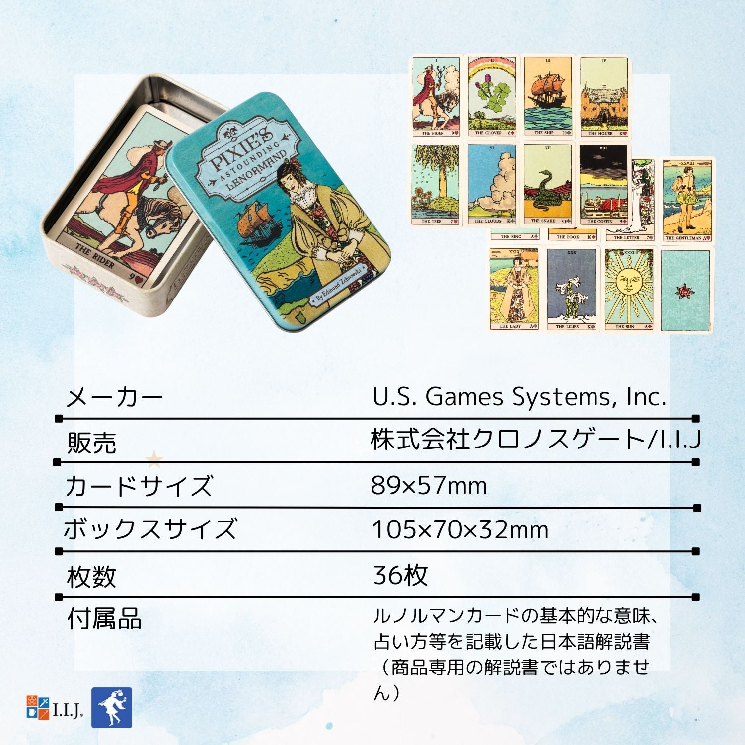 ピクシーズ アスタウンディング ルノルマン（缶入り） PIXIE'S ASTOUNDING LENORMAND